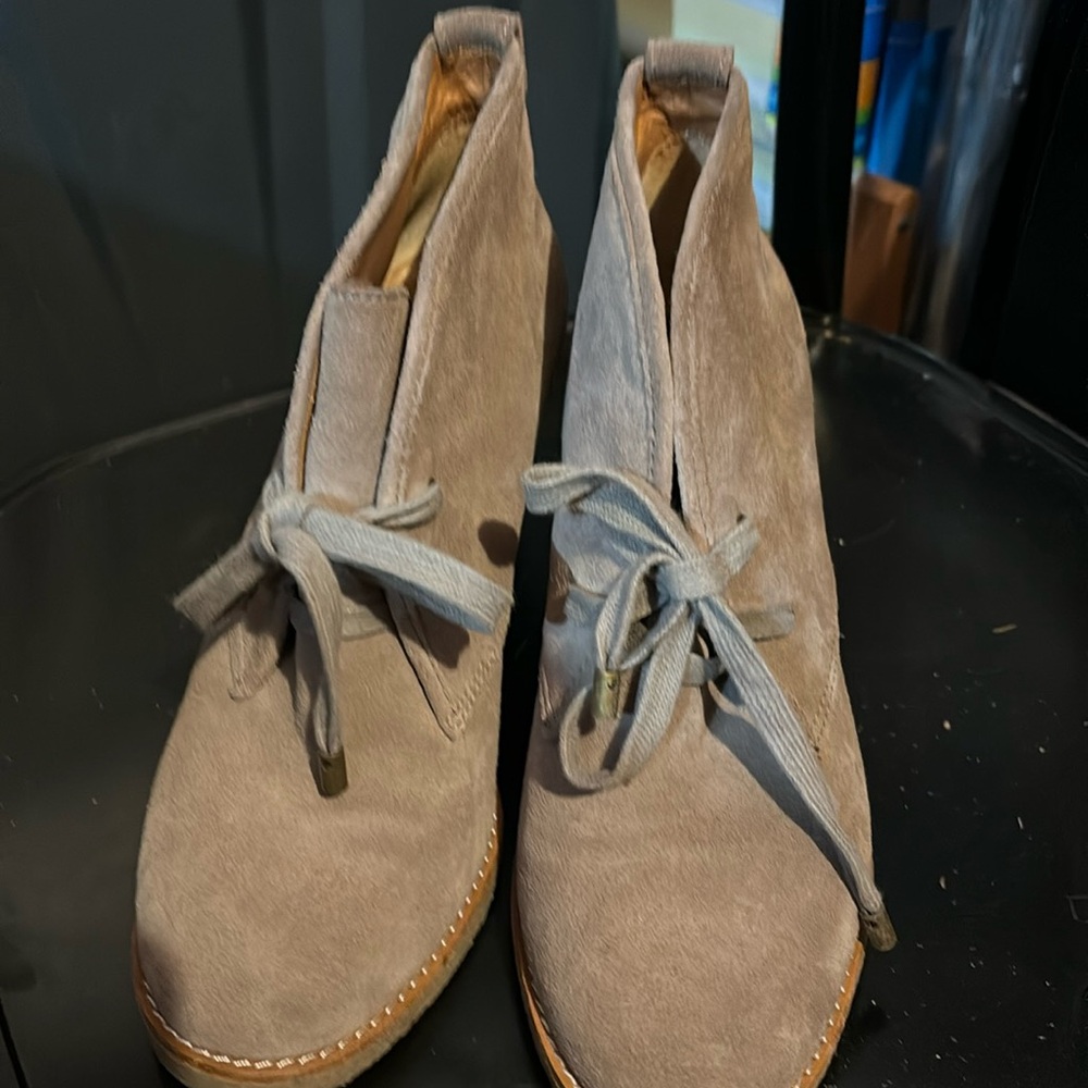 Coach Nikol Bootie In Natural pre-owned used not worn much good condition